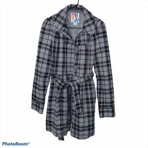 ROXY Heavy plaid coat medium winter coat